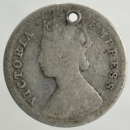 1881 India 2 Annas Silver Coin | Collectable Grade