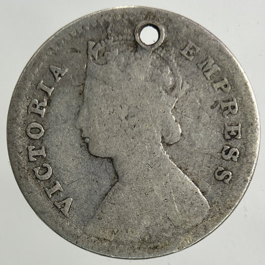 1881 India 2 Annas Silver Coin | Collectable Grade