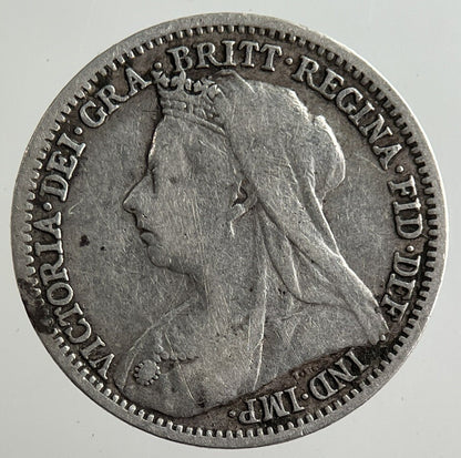 1900 Victoria Threepence Silver Coin | Fine Collectable Grade