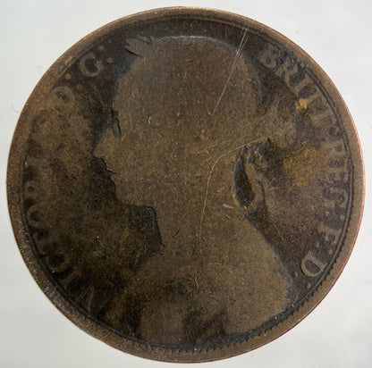 1892 Victoria One Penny Coin | Collectable Grade