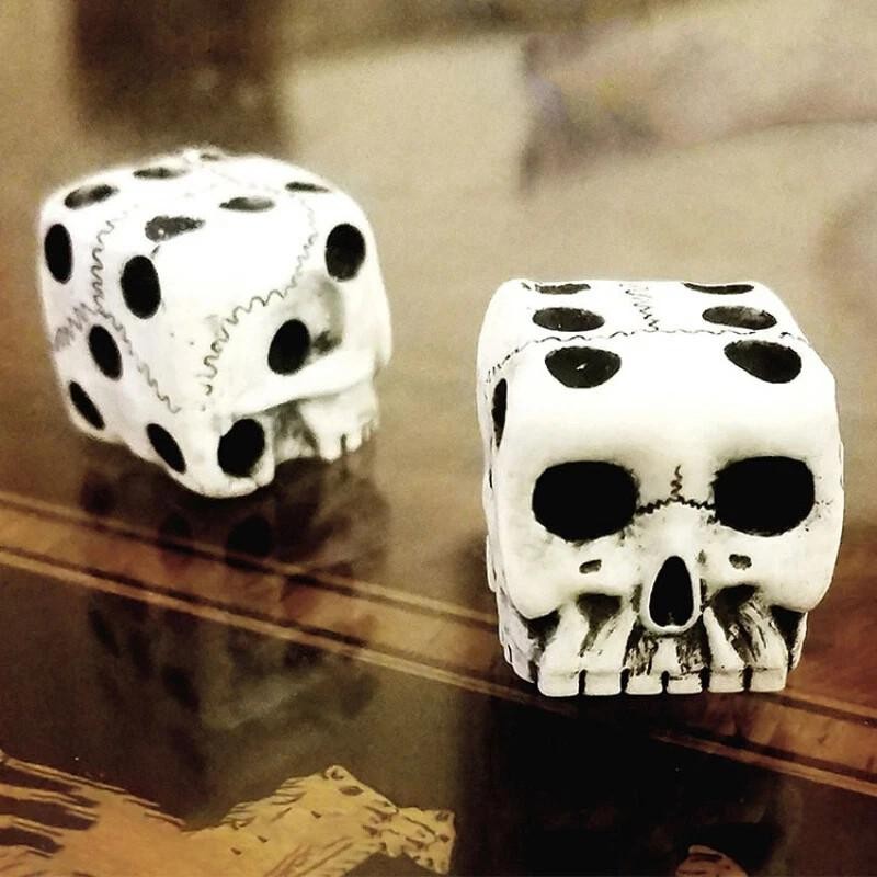 x2 Skull Dice 6 Sided Dices for Dungeons and Dragons RPG Role Playing Board Game