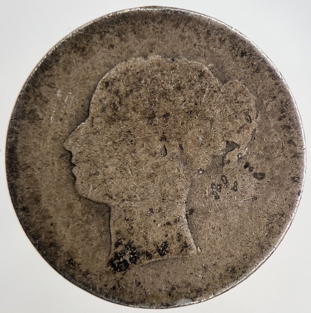 British Victoria Shilling Silver Coin | Worn Grade | a6938