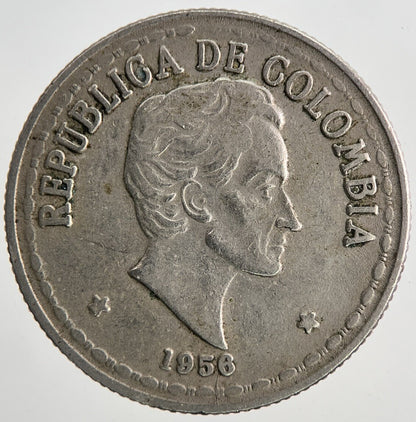 1956 Colombia Veinte 20 Centavos Coin | Fine Collectable Grade | a9027