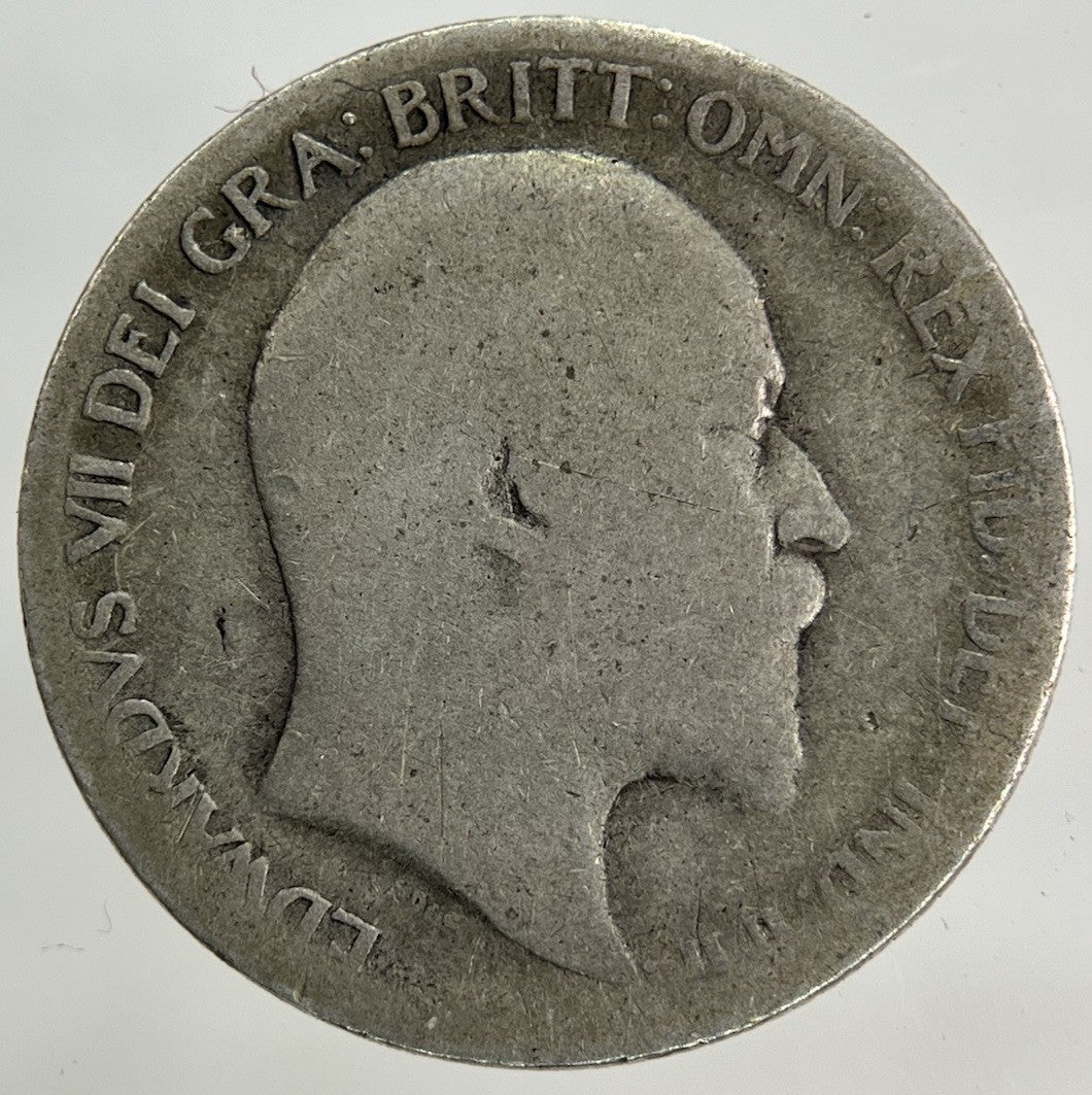 1907 Edward VII Sixpence Silver Coin | Fair Grade