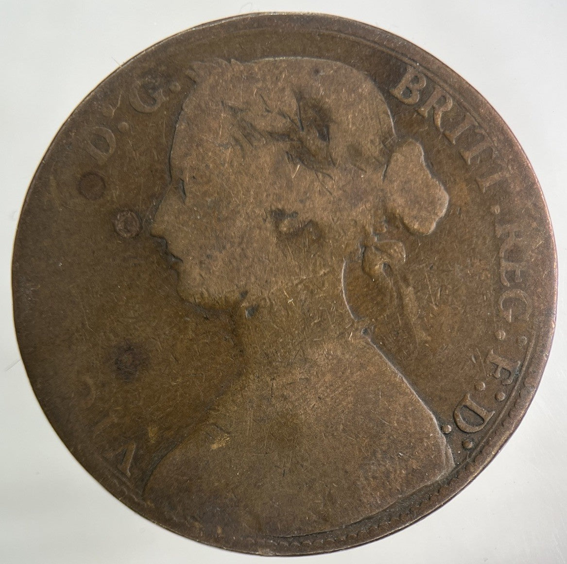 1860 Victoria One Penny Coin | Collectable Grade