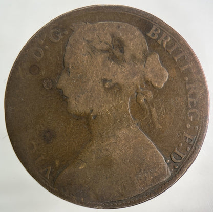 1860 Victoria One Penny Coin | Collectable Grade