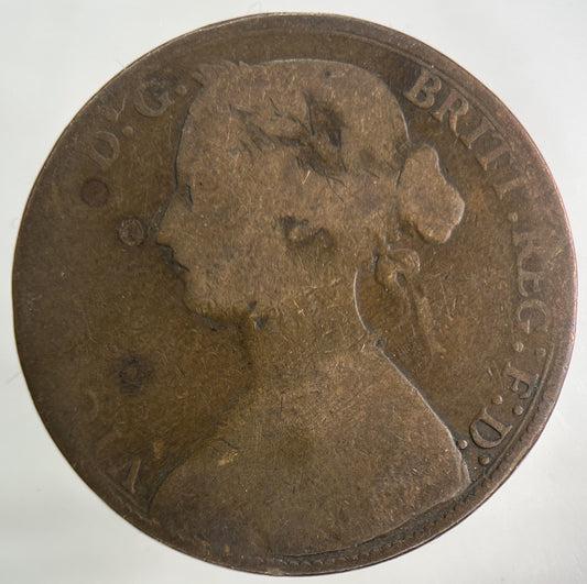 1860 Victoria One Penny Coin | Collectable Grade
