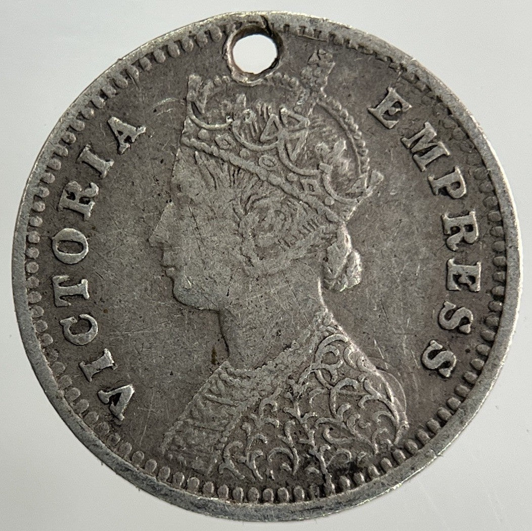 1888 India 2 Annas Silver Coin | Fine Collectable Grade