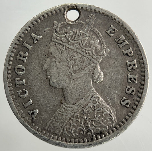 1888 India 2 Annas Silver Coin | Fine Collectable Grade