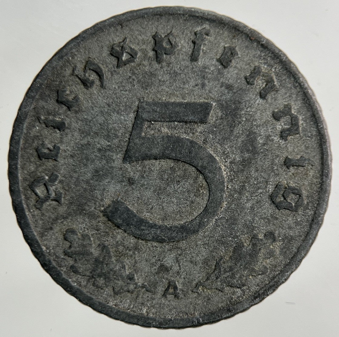 1940 German Nazi 5 Pfennig Coin | Fine Collectable Grade