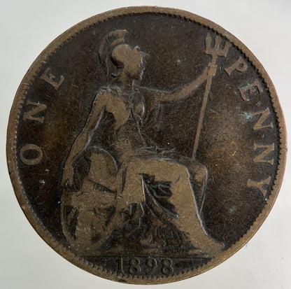 1898 Victoria One Penny Coin | Collectable Grade