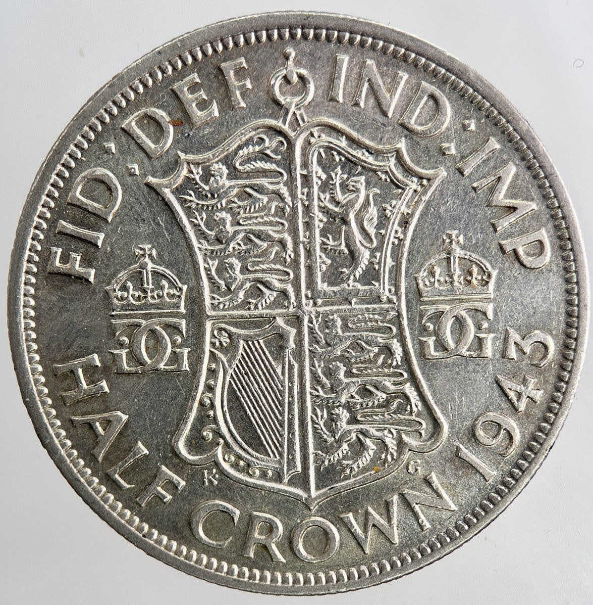 1943 George VI Half - Crown Silver Coin | Fine Collectable Grade | a9149