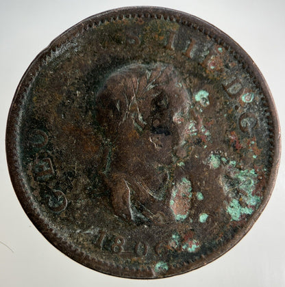 1806 George III 3rd Half - Penny Coin | Collectable Grade
