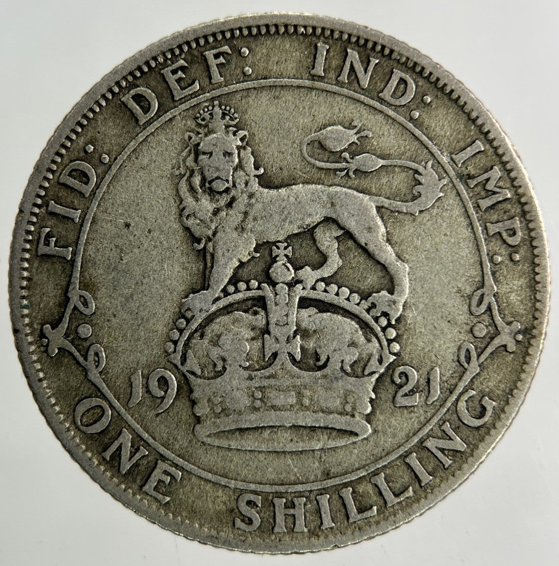 1921 George V Shilling Silver Coin | Fine Collectable Grade