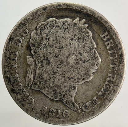 1816 George III 3rd Shilling Silver Coin | Fair Grade
