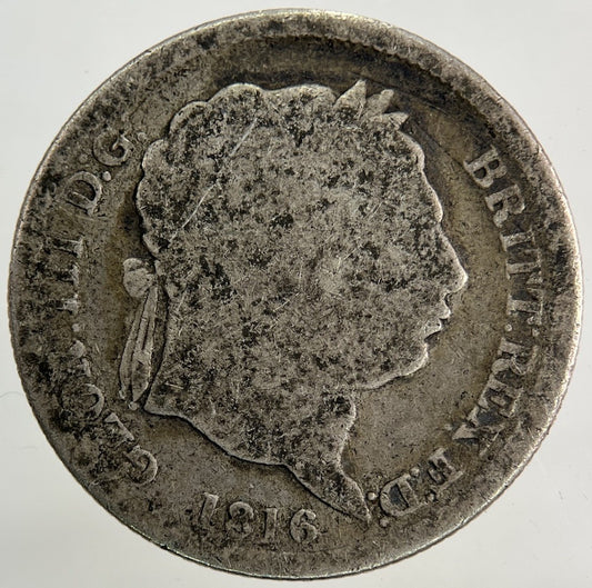 1816 George III 3rd Shilling Silver Coin | Fair Grade