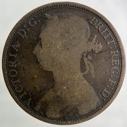 1893 Victoria One Penny Coin | Collectable Grade