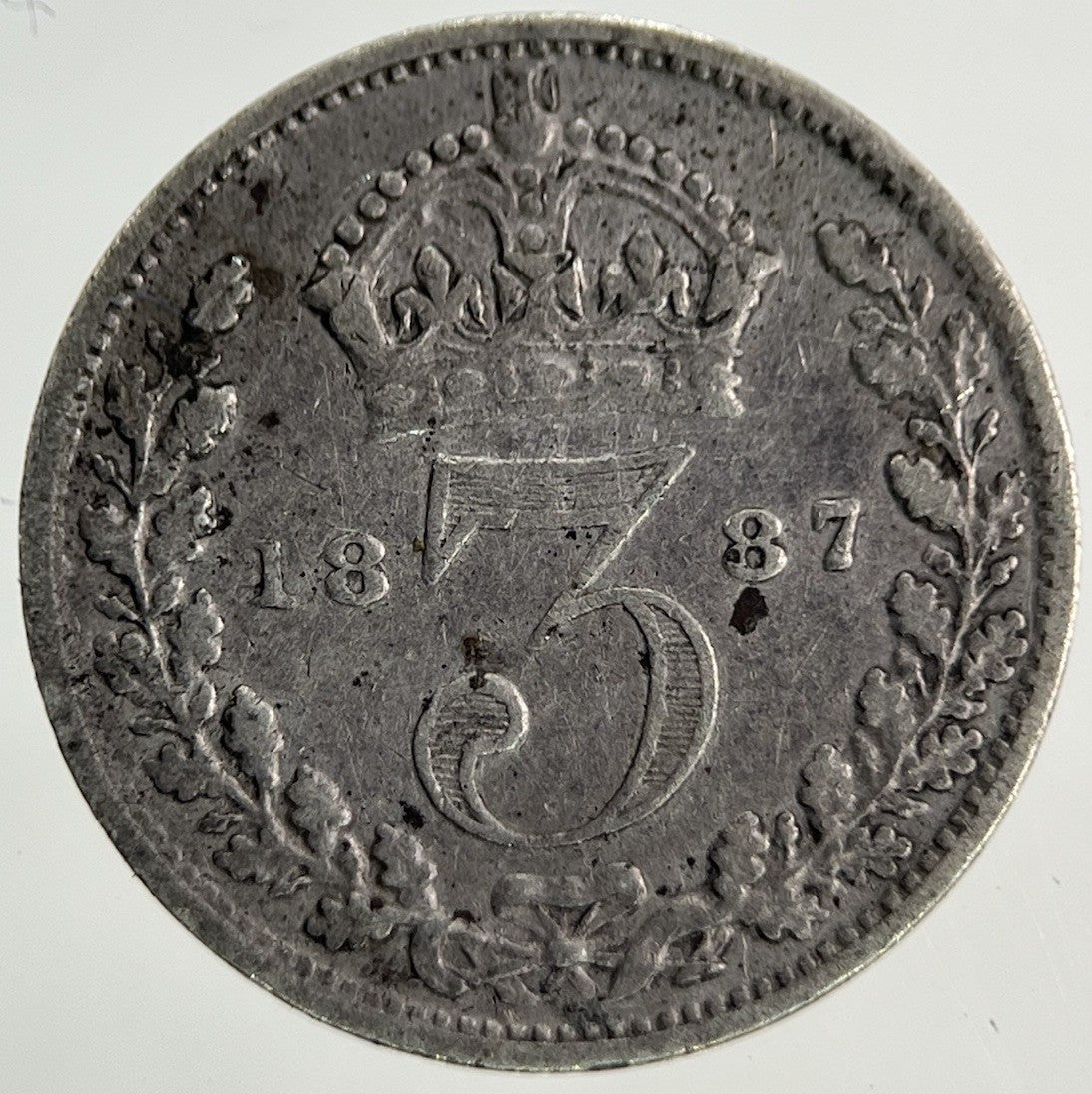 1887 Victoria Threepence Silver Coin | Fine Collectable Grade