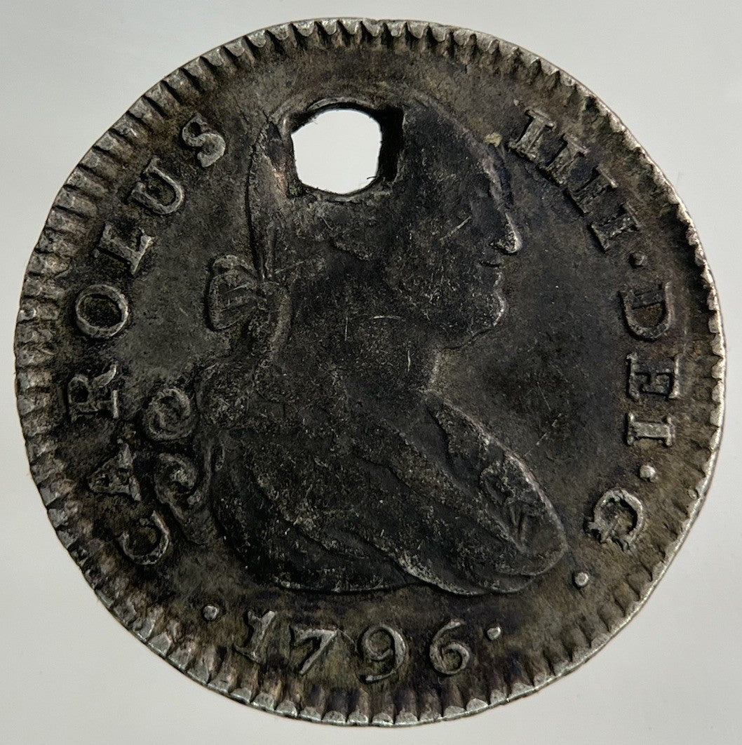 1796 Spain 1 Real Silver Coin | Fine Collectable Grade