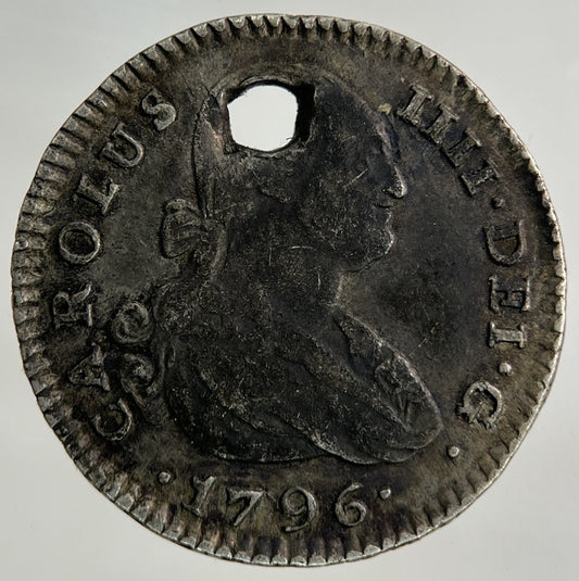 1796 Spain 1 Real Silver Coin | Fine Collectable Grade
