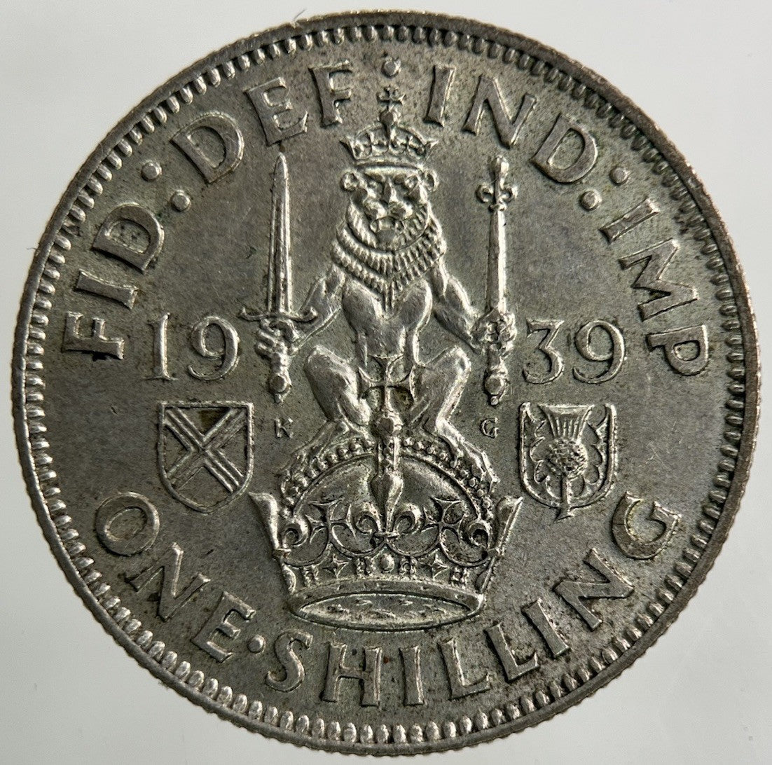 1939 George VI Shilling Silver Coin | Very High Grade