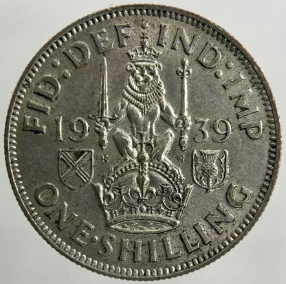 1939 George VI Shilling Silver Coin | Very High Grade