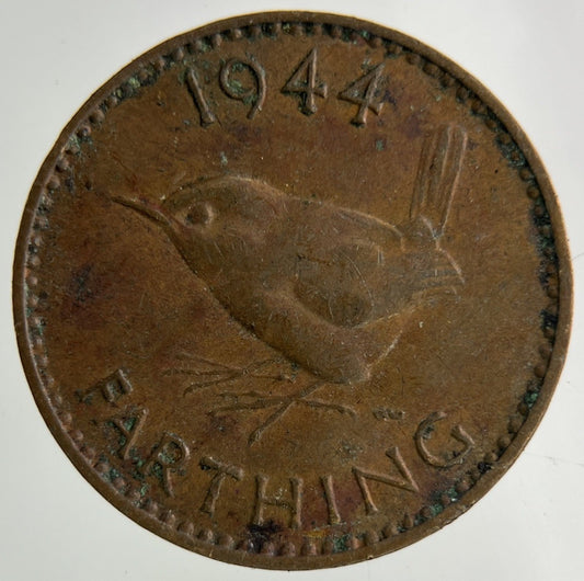 1944 George VI Wren Farthing Coin | Fine Collectable Grade