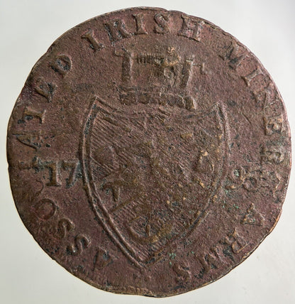 1792 Irish Miners Half - Penny Token Coin | Collectable Grade