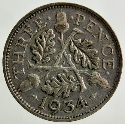 1934 George V Threepence Silver Coin | Collectable Grade