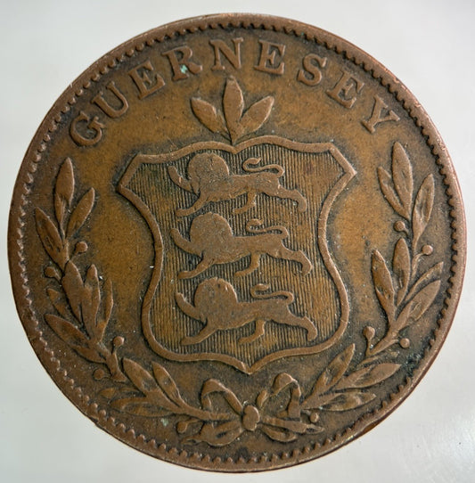 1834 Guernsey 8 Doubles Coin | Collectable Grade