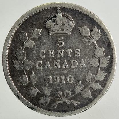 1910 Canada 5 Cents Silver Coin | Collectable Grade