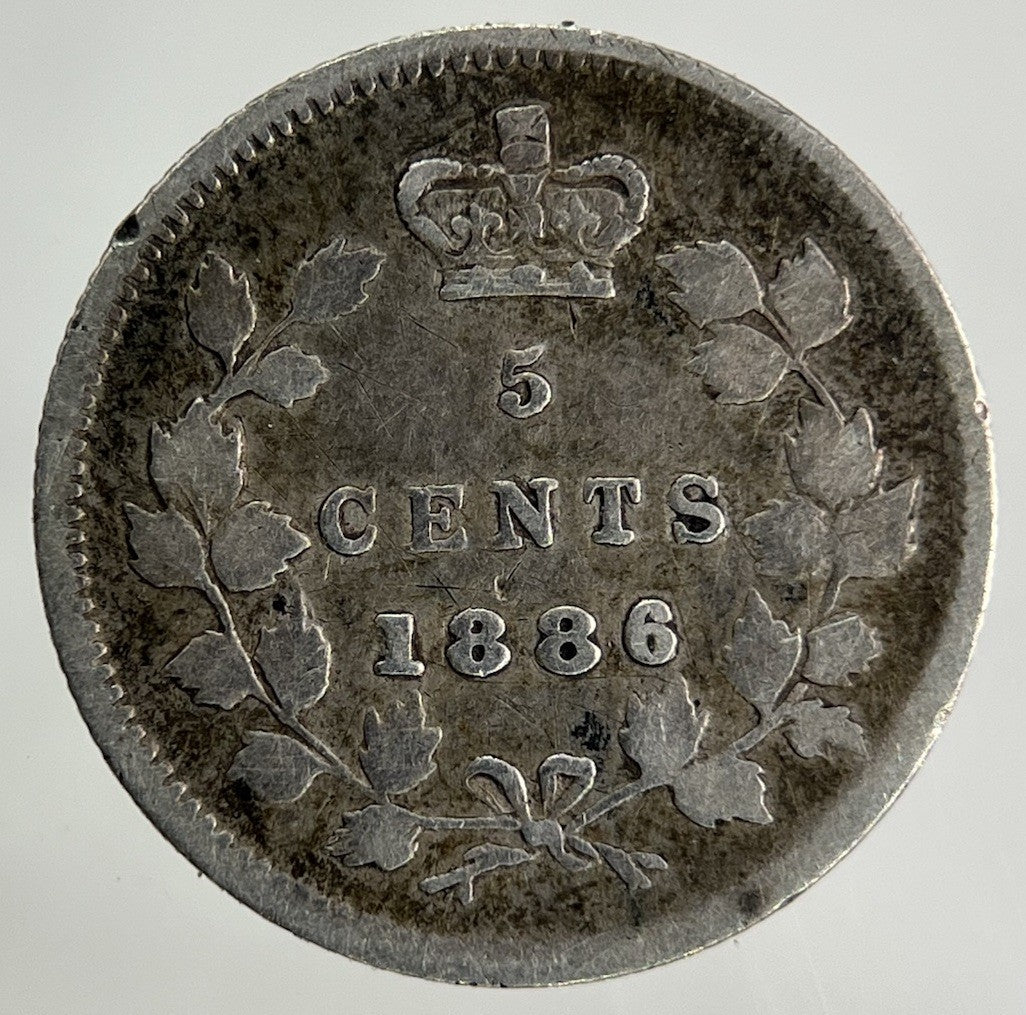 1886 Canada 5 Cents Silver Coin | Collectable Grade