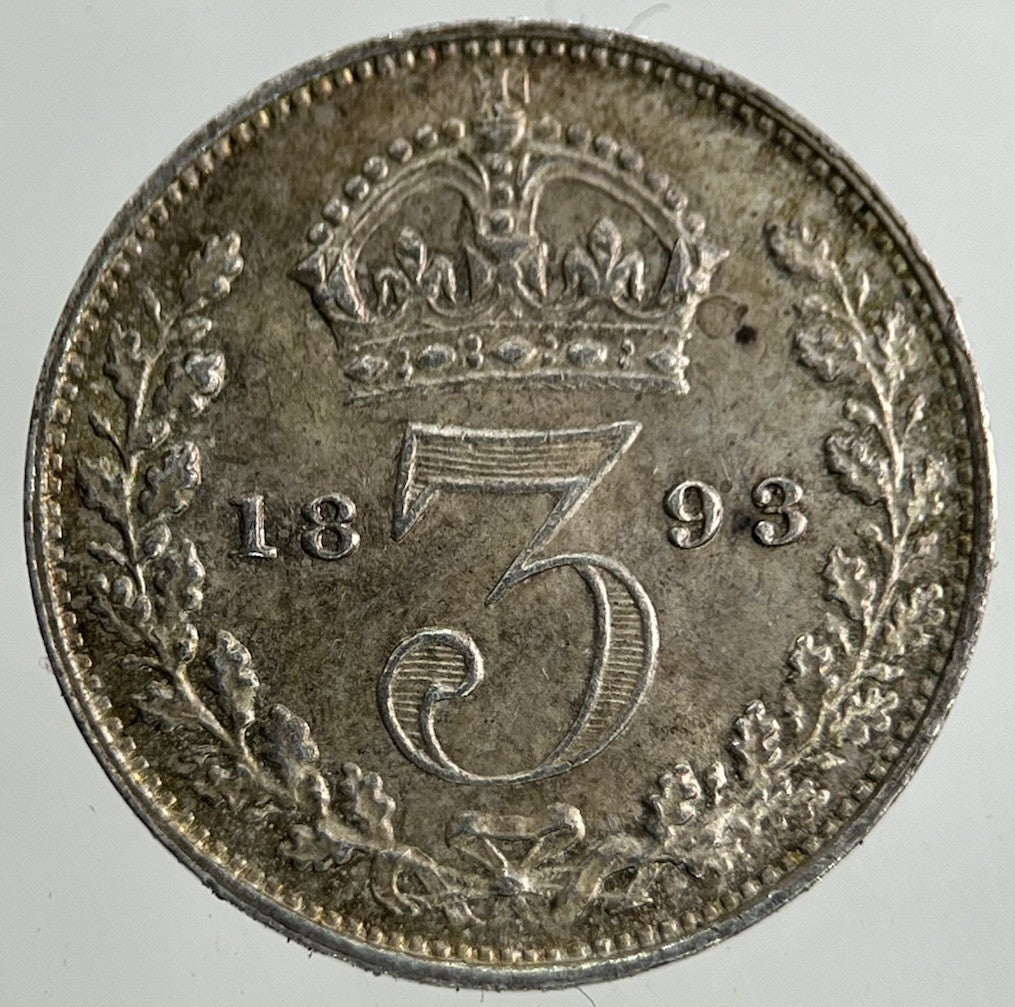 1893 Victoria Threepence Silver Coin | Very High Grade