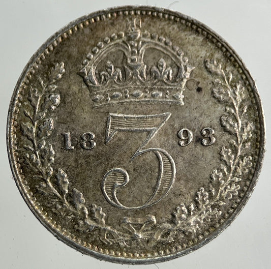 1893 Victoria Threepence Silver Coin | Very High Grade