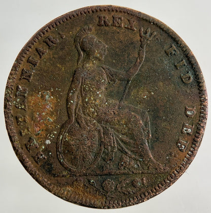 1837 William IV Farthing Coin | Fair Grade