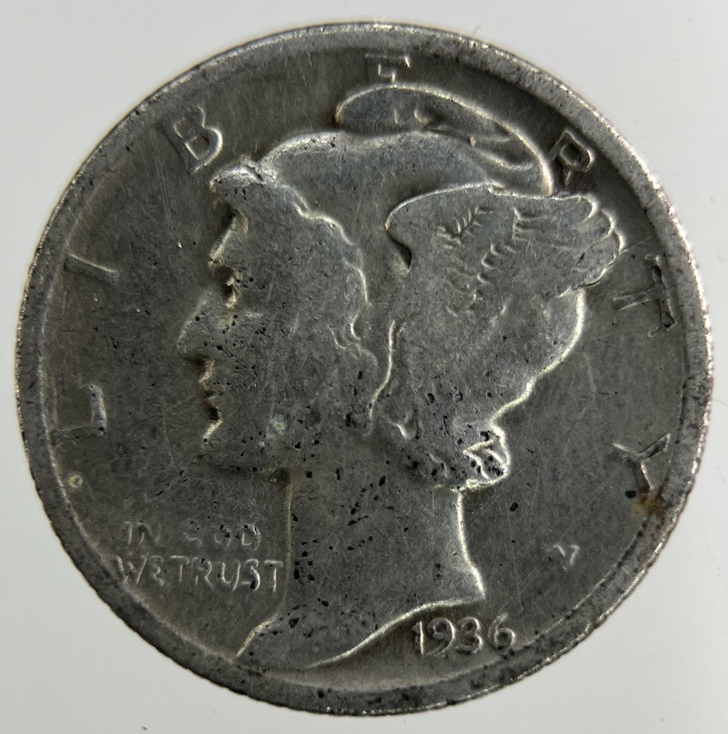 1936 US USA Mercury Dime Silver Coin | Collectable Grade