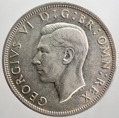 1942 George VI Half - Crown Silver Coin | Fine Collectable Grade | a8070