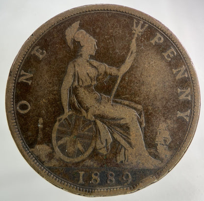 1889 Victoria One Penny Coin | Collectable Grade