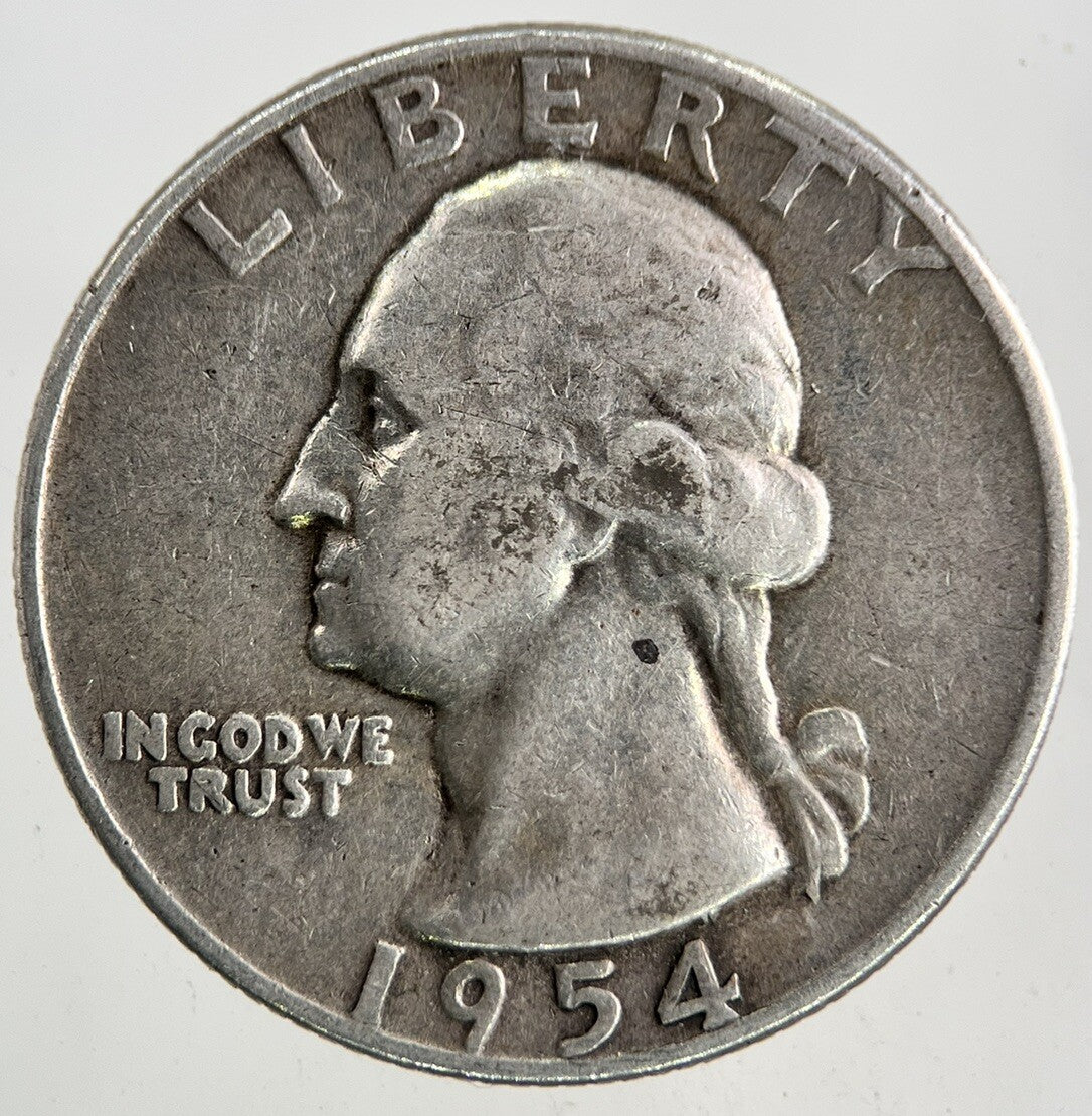 1954 US USA Quarter Dollar Silver Coin | Fine Collectable Grade