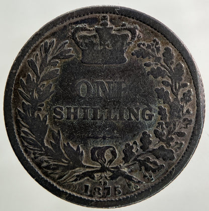 1875 Victoria Shilling Silver Coin | Collectable Grade
