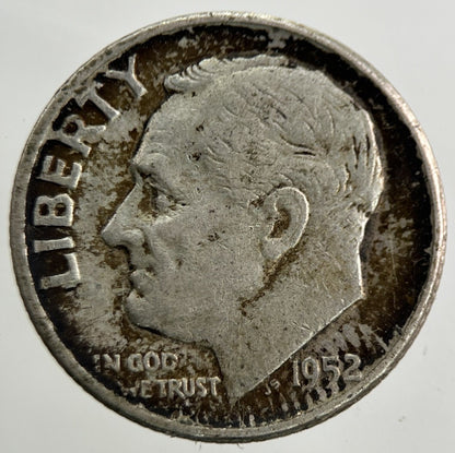 1952 US USA Roosevelt Dime Silver Coin | Collectable Grade
