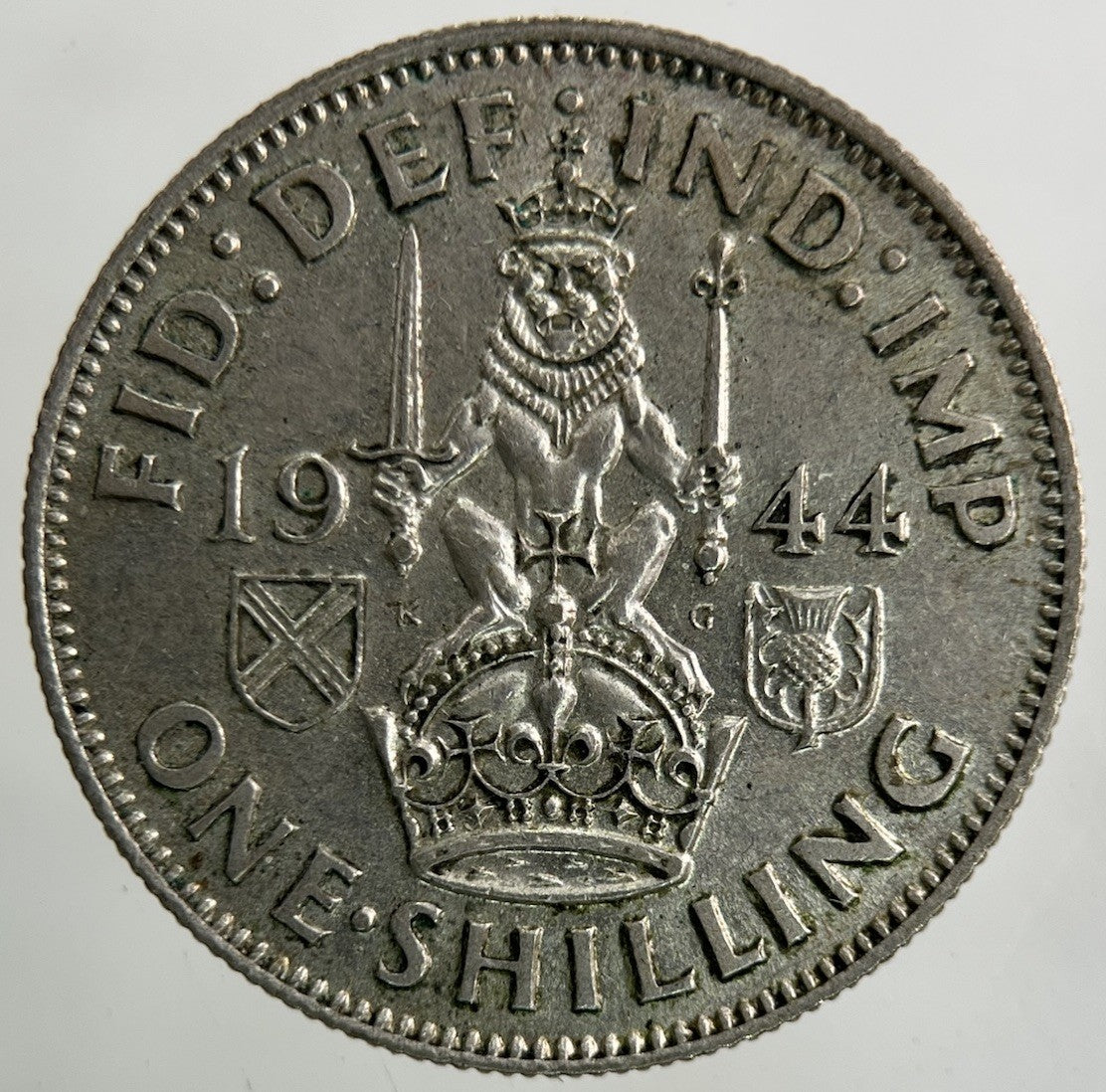 1944 George VI Shilling Silver Coin | Very High Grade