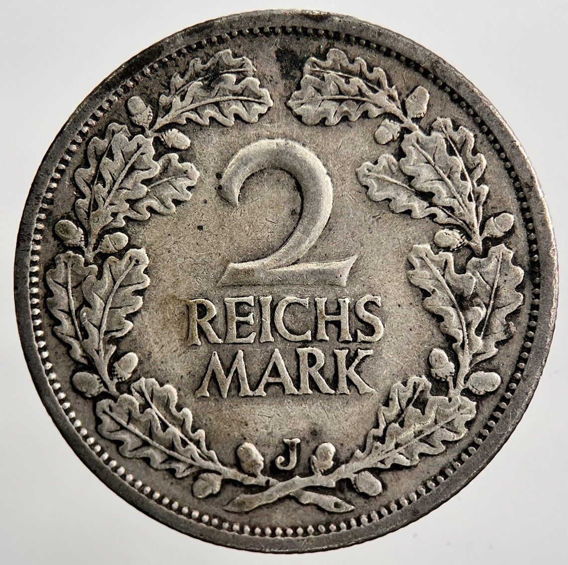 1926 - J Germany 2 Mark Silver Coin | Fine Collectable Grade