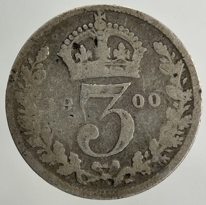 1900 Victoria Threepence Silver Coin | Fair Grade