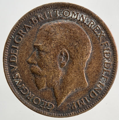 1916 George V Farthing Coin | Fine Collectable Grade
