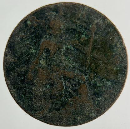 British George V Farthing Coin | Worn Grade