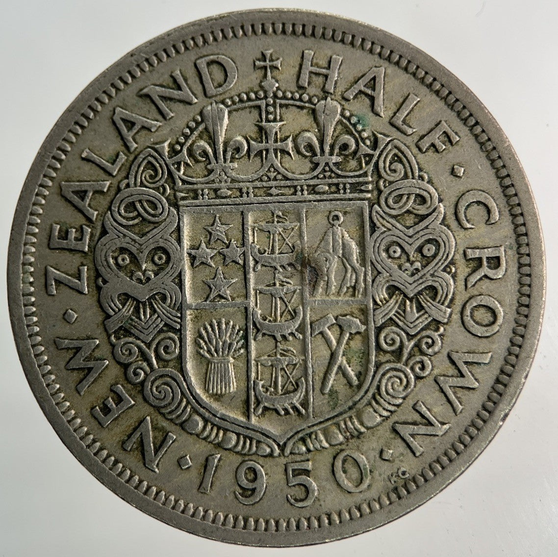 1950 New Zealand Half - Crown Coin | Fine Collectable Grade