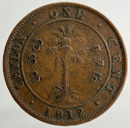 1912 Ceylon One Cent Coin | Collectable Grade