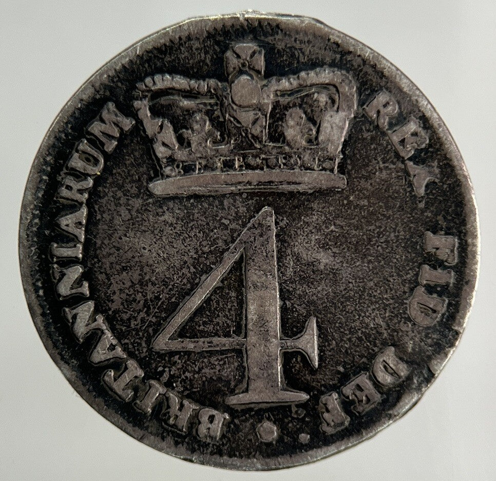 1820 George III 3rd Maundy Four - Pence Silver Coin | Fine Collectable Grade