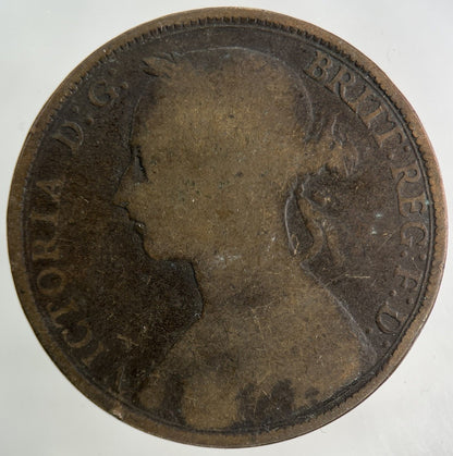 1893 Victoria One Penny Coin | Collectable Grade